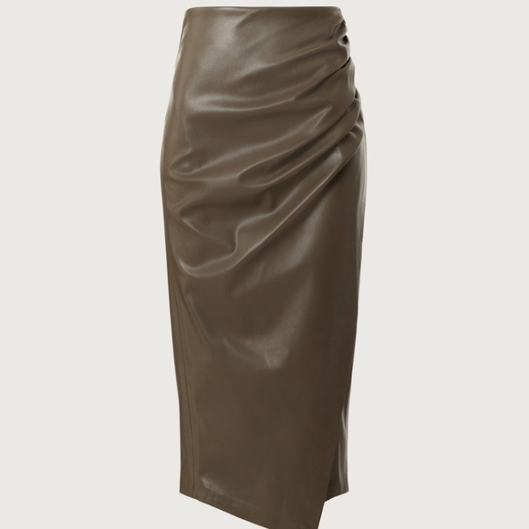 Jason Wu x RTR Green Leather Pencil Skirt, 0 - Picture 1 of 11